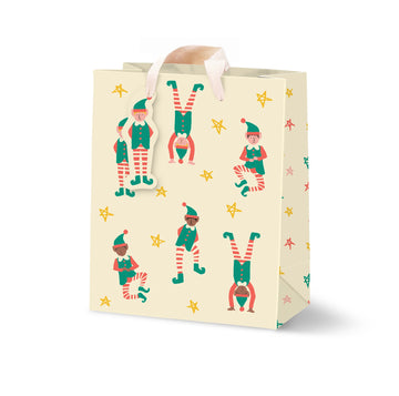 Make life easy when doing your Christmas wrapping with one of these perfect gift bags with gift tag attached. Size: W220mm x D100mm x H242mm   