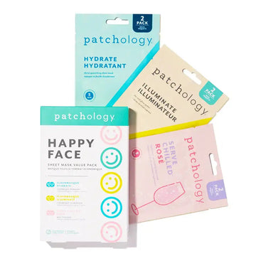 This trio of Hydrate, Illuminate & Serve Chilled Rose sheet masks will leave your complexion radiant! The Illuminate mask is infused with Vitamin C to stimulate collagen The Hydrate mask contains Hyaluronic Acid to deeply moisturise the skin. The Rose mask contains antioxidant-rich ingredients like Strawberry Extract.