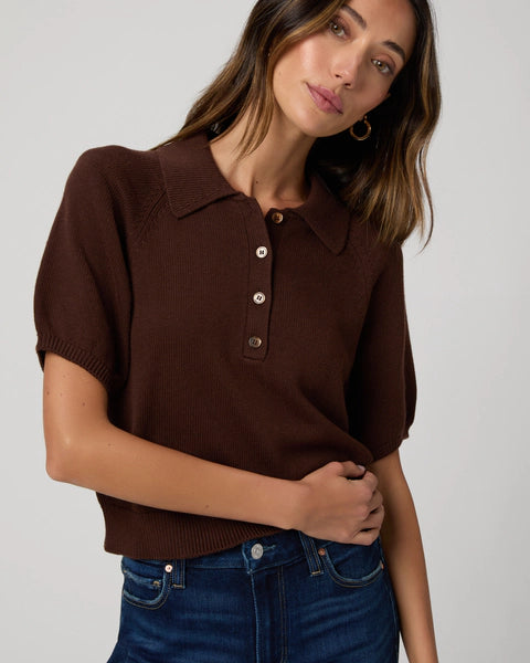 The Birch Top from Paige is crafted from a super soft Eco Peachskin fabric and features feminine puff sleeves, a henley button detail down the front and has a cropped, boxy fit.&nbsp; Perfect to pair with all your wide leg denim this is an easy top for the weekend that you will reach for again and again.