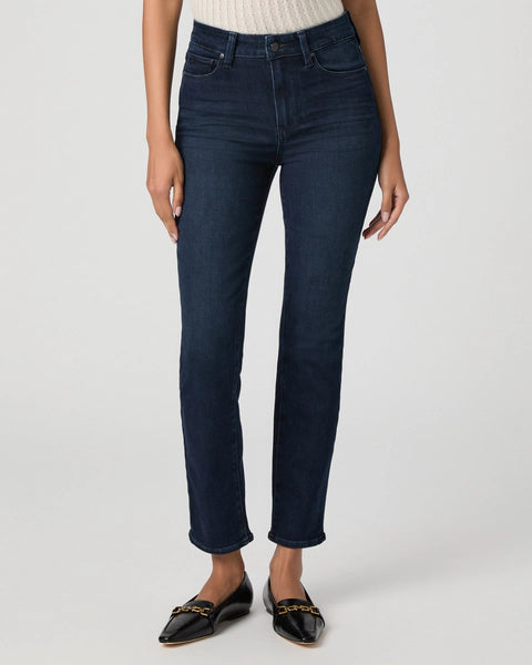 Gemma is a modern take on the classic skinny and features a high rise slim cigarette leg and an ankle length inseam.&nbsp; In a fab dark blue/black wash with subtle contrasting silver hardware and crafted from Paige's super soft Transcend Vintage fabric you can count on this Gemma to take you from dawn to dusk whilst maintaining the perfect fit.&nbsp;