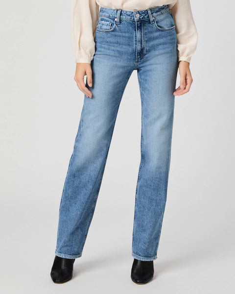 Say hello to Stevie!&nbsp; &nbsp;Crafted from Paige Vintage Denim in a light wash and featuring a high rise, a 31 inch inseam and a finished hem these will look fab and feel perfectly lived in from the first wear. Pair with a neat tee or knit on top for a classic daytime look.