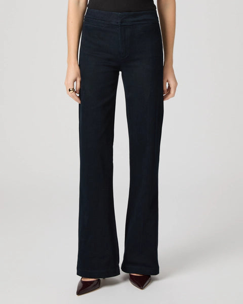 Our favourite wide leg Leenah is back with a slightly longer length so for tall women these are perfect paired with a flat or trainer or if you're more petite they look equally fab with a heel.&nbsp; Here in a gorgeous dark navy with a sleek flat front with mini front welt pockets these will take you from coffee to cocktails with a change of footwear!&nbsp; Love them!