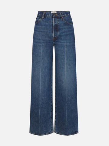 This fresh new shape from uber cool French denim brand Frame is a neater and cleaned up version of your baggy jean.&nbsp; Featuring a high rise and a relaxed wide leg this will take from the office to drinks after work.&nbsp; Made from 100% regenerative cotton this are great for you and for the environment.&nbsp; You will definitely reach for these again and again.
