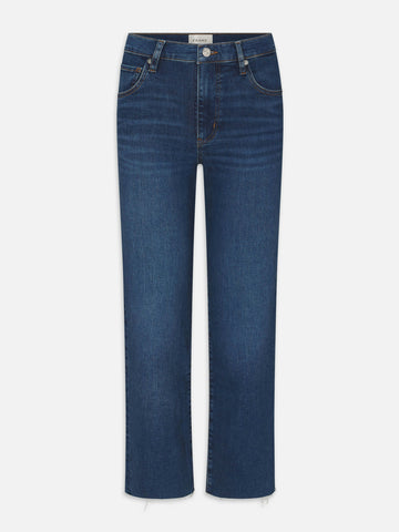 Finally a mid rise!&nbsp; The Mellow is a fab new shape from uber cool French denim brand Frame and features a true mid rise, ankle length inseam, a frayed raw hem and a slim wide leg.&nbsp; In a great mid wash these will quickly become your new go to.&nbsp; They also are super stretchy and have excellent recovery.