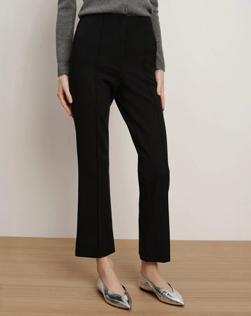 Say hello to Kean!&nbsp; Do you have black trousers?&nbsp; Of course you do but Kean definitely is worthy of a spot in your collection.&nbsp; These will quickly become your go to black trouser taking you from coffee to cocktails with style.&nbsp; Crafted from a smooth super stretchy ponte blend (this trouser likes a curve)&nbsp; Kean features a slim, cropped leg with a slightly flared hem.&nbsp; The high waist will elongate your figure and the welt pockets give a smart tailored look.&nbsp;&nbsp;