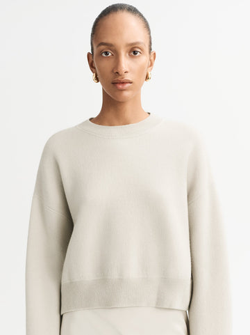 This is a classic style from Soft Goat.&nbsp; This extremely soft fine knit is crafted from 1ply cashmere - so won't make you too hot.&nbsp; With a regular fit and a boxy shape this is perfect paired with your wide legged trousers and denim.&nbsp; Also a great layer over your work out kit!&nbsp; This is one you will reach for again and again.
