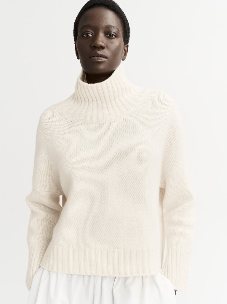 This is a classic style from Soft Goat.&nbsp; A nice chunky knit with a relaxed shape and crafted from 100% cashmere in 12ply this is just the thing to pair with your favourite denim for a chilly weekend walk!&nbsp; Also available in mocha and olive you may want more than one!