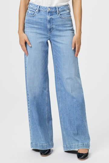 Our favourite wide leg Leenah is back with a slightly longer length so for tall women these are perfect paired with a flat or trainer or if you're more petite they look equally fab with a heel.&nbsp; Crafted from Paige's customer pleasing Paige Transcend Vintage denim in a super wearable authentic light wash these are luxuriously soft and have loads of stretch and recovery so they'll give you a flawless fit from sunrise till moon set.&nbsp;