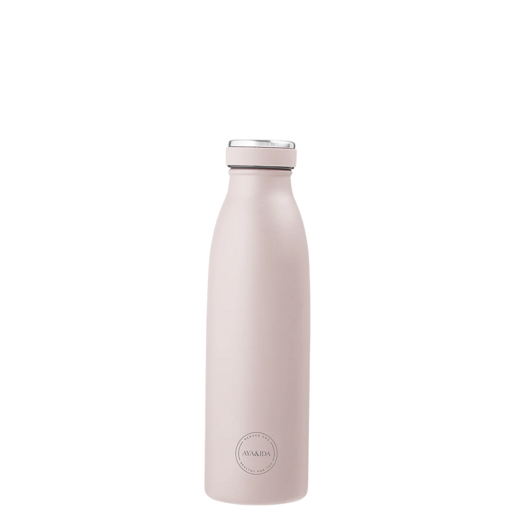 We're delighted to be stocking bottles by Danish brand AYA&IDA. Made from first-class approved stainless steel 18/8, all AYA&IDA products are tested to meet food contact grade testing. They will keep your drinks cold for 24 hours and warm for 12. Perfect for keeping you hydrated on the go! 

