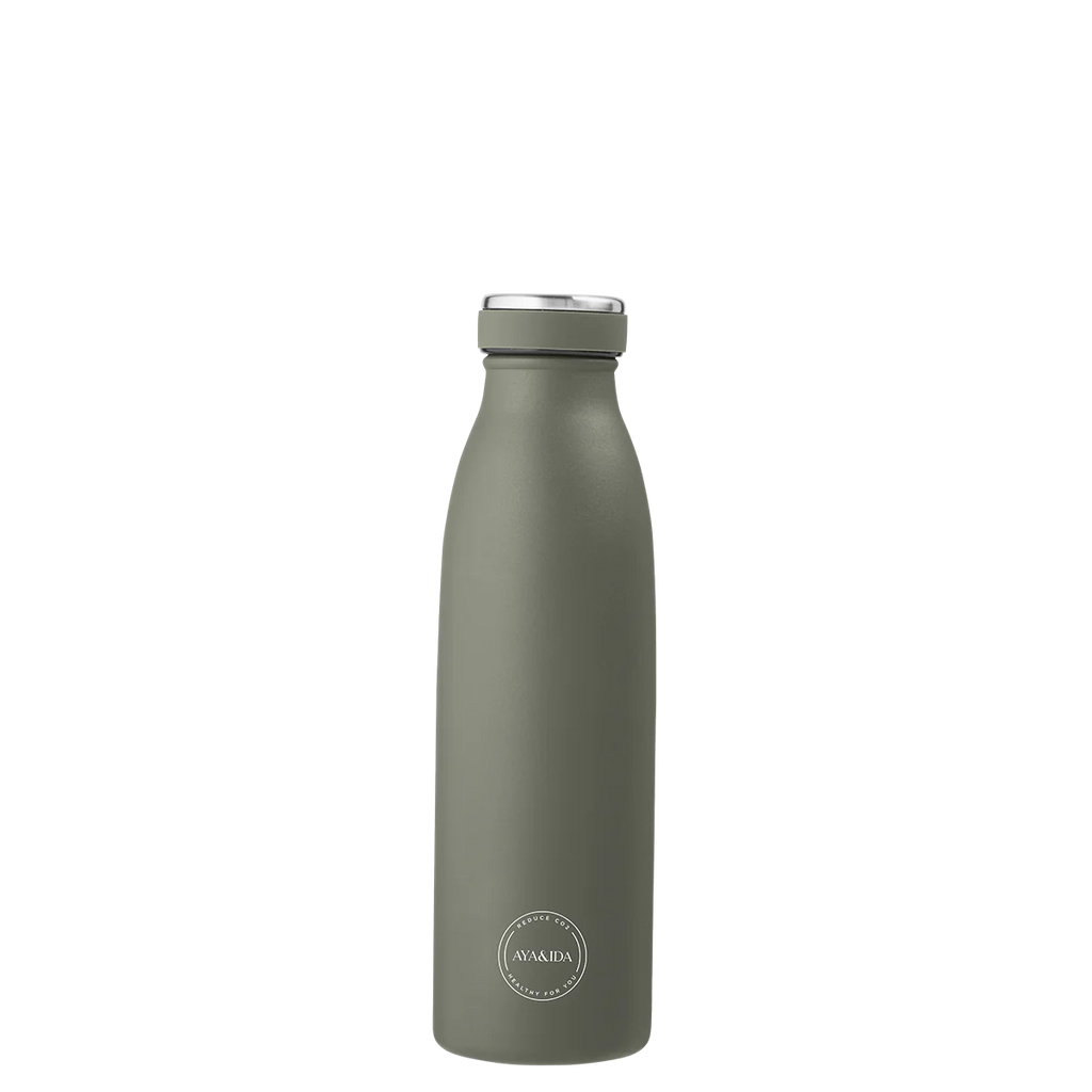 We're delighted to be stocking bottles by Danish brand AYA&IDA. Made from first-class approved stainless steel 18/8, all AYA&IDA products are tested to meet food contact grade testing. They will keep your drinks cold for 24 hours and warm for 12. Perfect for keeping you hydrated on the go! 

