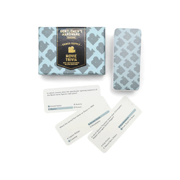 Elevate your Friday night games' night with this Movie Trivia set from Gentlemen's Hardware.&nbsp; Featuring 140 different movie related questions get ready for a super fun evening!