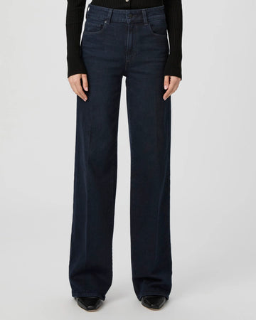 One of our new favourites from Paige, Sasha, is back for Autumn/Winter in a chic, elevated dark wash.&nbsp; This wide legged style features a slightly relaxed shape which makes it super flattering and with a 32 inch inseam these jeans are the ultimate must-have wide leg!&nbsp; Crafted from Paige's signature soft vintage denim and combined with the comfortable fit makes these jeans a pair you will reach for time and time again!