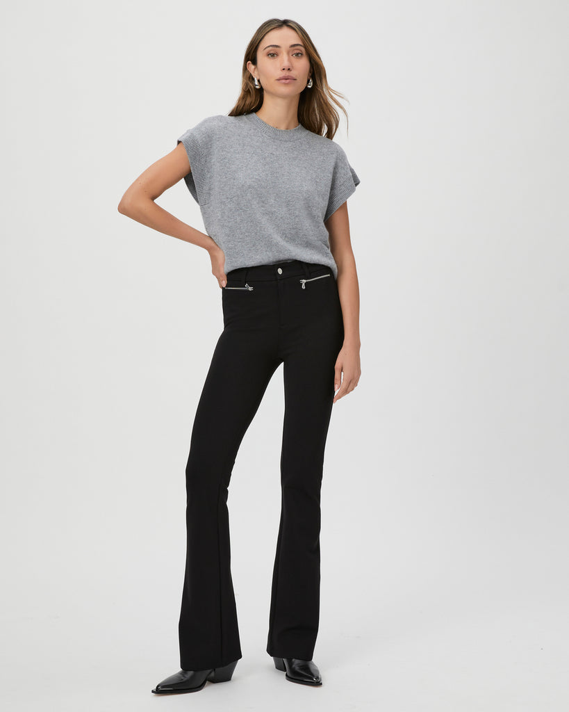 Say hello to Hattena!&nbsp; Hattena is the ultra chic trouser your wardrobe has been missing!&nbsp; Crafted from a soft yet structured Transcend Knit and featuring a modern flare shape, front zipper pocket detail and sleek back pockets these are super flattering and offer a sleek look from dawn to dusk.