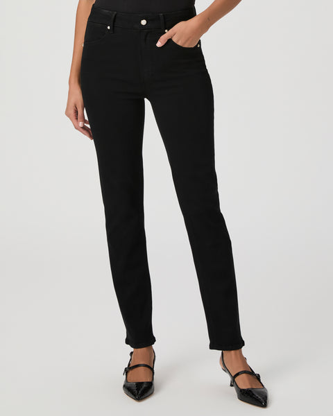 Gemma is a modern take on the classic skinny and features a high rise slim cigarette leg and an ankle length inseam.  In a rich black wash with silver and pearl hardware you can count on this super soft jean to take you from dawn to dusk whilst maintaining the perfect fit.  