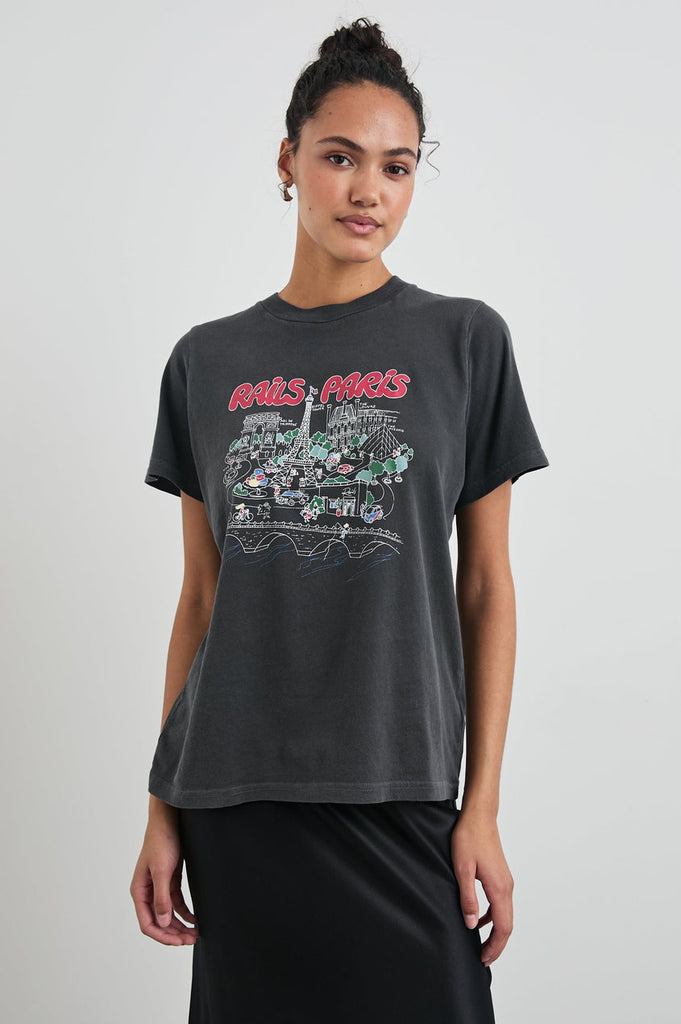 Graphic Tees are definitely having a moment and this relaxed boyfriend version from Rails is super cool.  Crafted from super comfy cotton add a little "je ne sais quois" to your outfit with this unique print of a Paris map.