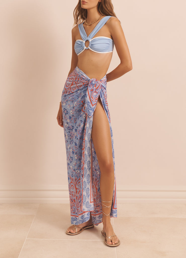 This Paisley Wrap from EVARAE is a versatile one-size piece that can be styled in multiple ways - wear as a skirt, coverup, dress or scarf. This is a perfect holiday all-rounder.