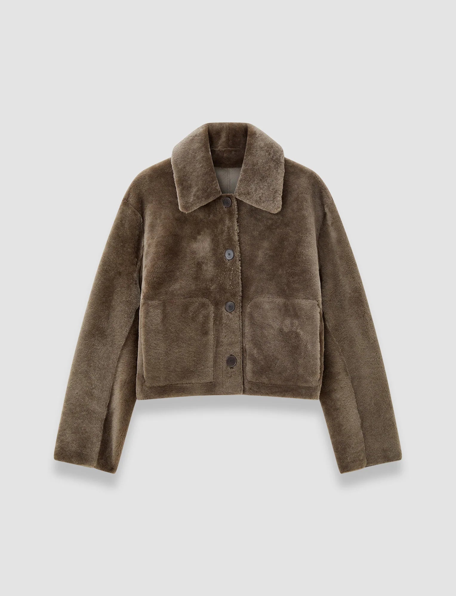 Alloway Reversible Shearling Jacket Mushroom | Joseph | Peek