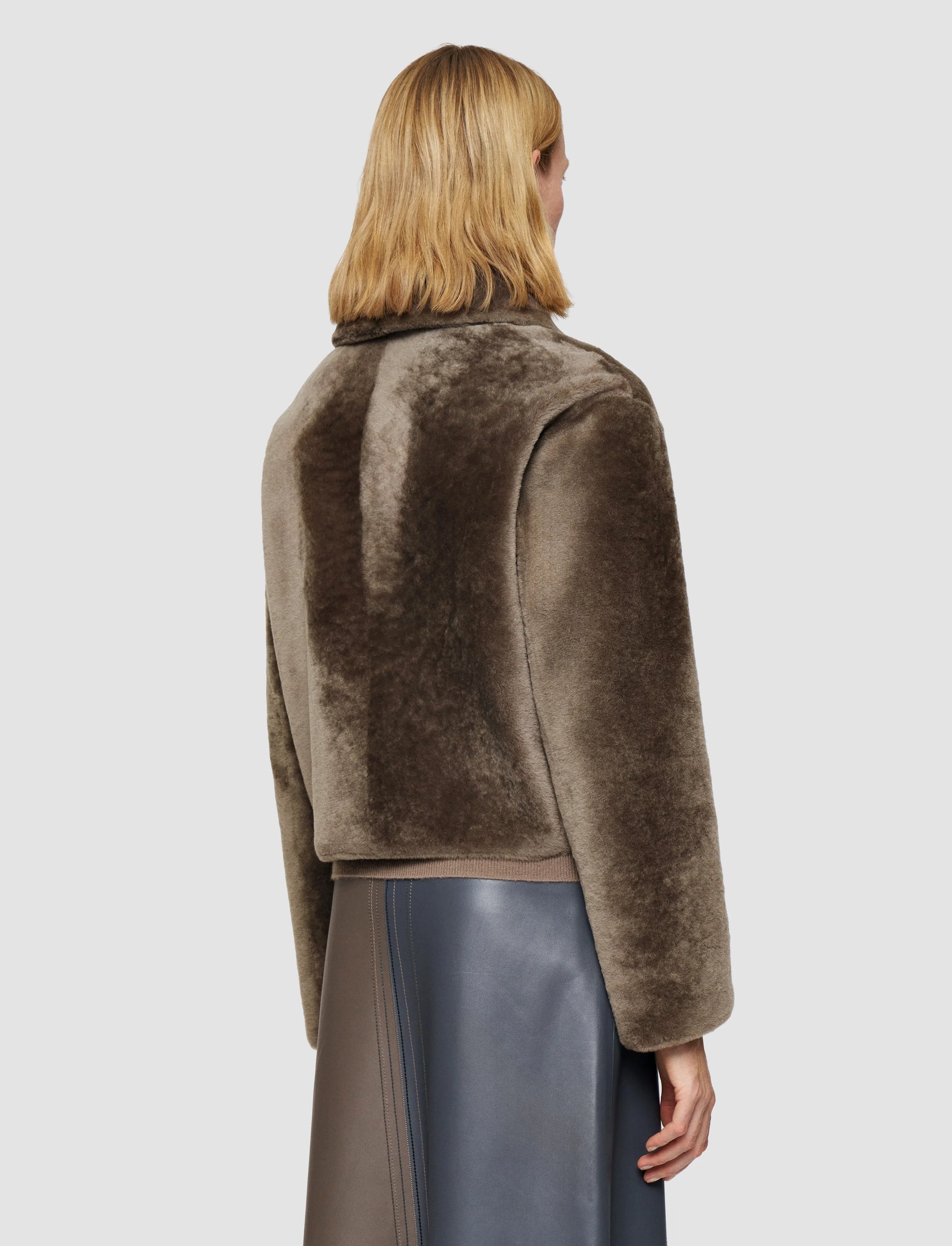 Alloway Reversible Shearling Jacket Mushroom | Joseph | Peek