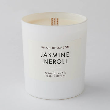 We are so delighted to be stocking Union of London's gorgeous candles.   The Jasmine Neroli candle has a beautifully blended scent of white jasmine and neroli petals combined with ylang ylang blossoms, citrus peel, tuberose and nutmeg to create this heady, exotic, spicy and sweet scent.  