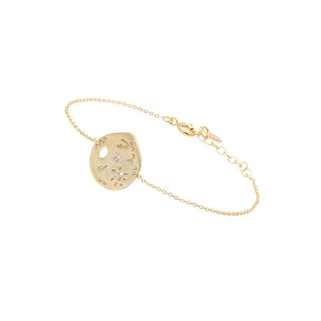 The Joy collection is a must for your jewellery box!  This simple yet elegant  bracelet is timeless.  Featuring a gold plated disc with sparkly crystals it will elevate any outfit.  Pair with the matching necklace for a chic, stylish look - great for day or night. 