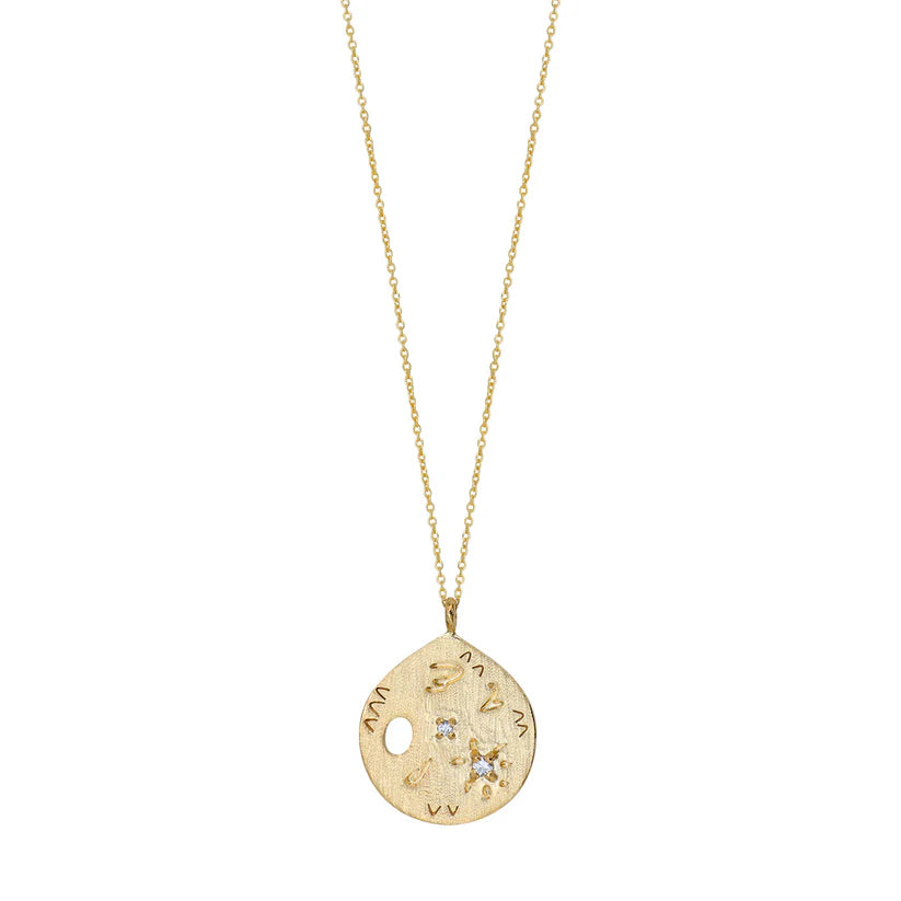 The Joy collection is a must for your jewellery box! This simple yet elegant pendant necklace is timeless. Featuring a gold plated disc with sparkly crystals it will elevate any outfit. Pair with the matching bracelet for a chic, stylish look - great for day or night (chain 48cm long). 