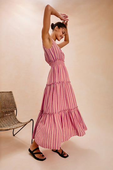 Let me introduce you to Loulou!&nbsp; We love a Rails midi and this one does not disappoint!&nbsp; Crafted from Rails signature super soft fabric in a very on trend stripe and featuring&nbsp; smocking at the waist, a flattering v neck and a tiered skirt in Loulou you will certainly stand out from the crowd.&nbsp; Easy to dress up or down this is one you'll reach for again and again!