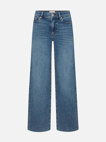 Say hello to your new go to jean!&nbsp; Le Slim Palazzo is on of Frame's bestsellers for a good reason and this version in a great mid wash is a great introduction to the style.&nbsp; Crafted from their signature stretch cotton blend these are super soft and tailored with a fitted hip, a high rise and a subtle wide leg flare.&nbsp; Perfect paired with your favourite neat knit on top or a cropped shirt.&nbsp; You will definitely reach for these again and again.