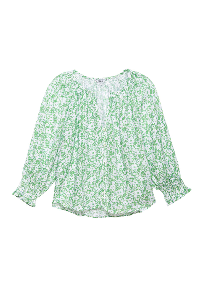 Mariah is an incredibly easy to wear flattering top from Rails.  Crafted from Rails signature super soft fabric in a pretty green floral print and featuring a button down front and elasticated wrists this looks perfect paired with your favourite denim or shorts for a laid back easy look.