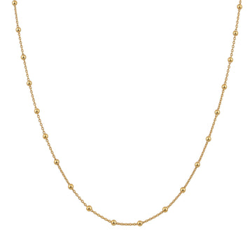 We are excited to be stocking Greek jewellery brand Marianna Lemos!  The gorgeous Long Satellite Chain is crafted from 22 carat gold plated Sterling silver and features little beads along a simple chain. The adjustable chain is 85cm long and can be worn alone or is ideal for layering.   Also available in a shorter version.   It's perfect for everyday wear!