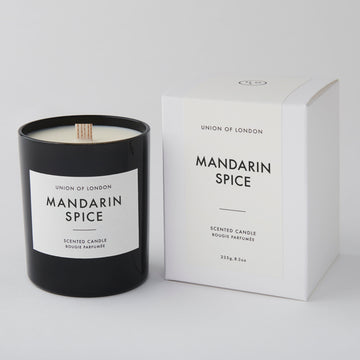 We are so delighted to be stocking Union of London's gorgeous candles.  The Mandarin Spice large black candle is the perfect Christmas candle!  It has a beautiful blend of mandarin, lemon, cinnamon, black pepper, nutmeg and patchouli.  The fragrance is perfect for cosy Christmas evenings. 