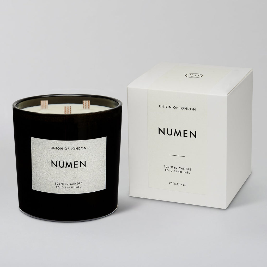 We are so delighted to be stocking Union of London's gorgeous candles. The Numen triple wick black candle is a beautiful blend of geranium, lavender and bergamot and provides a sense of calm and serenity.  