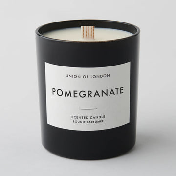 We are so delighted to be stocking Union of London's gorgeous candles.  The Pomegranate candle has a beautifully blended scent of fruity pomegranate and raspberry combined with a floral note of lily and then the added warmth of amber and guaiac wood.  