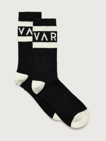 These Spencer Socks from Varley are woven in a boucle-effect yarn and feature stripes, contrasting heal and toe, and the classic Varley logo. They are soft and extremely comfortable and perfect for the cooler weather.