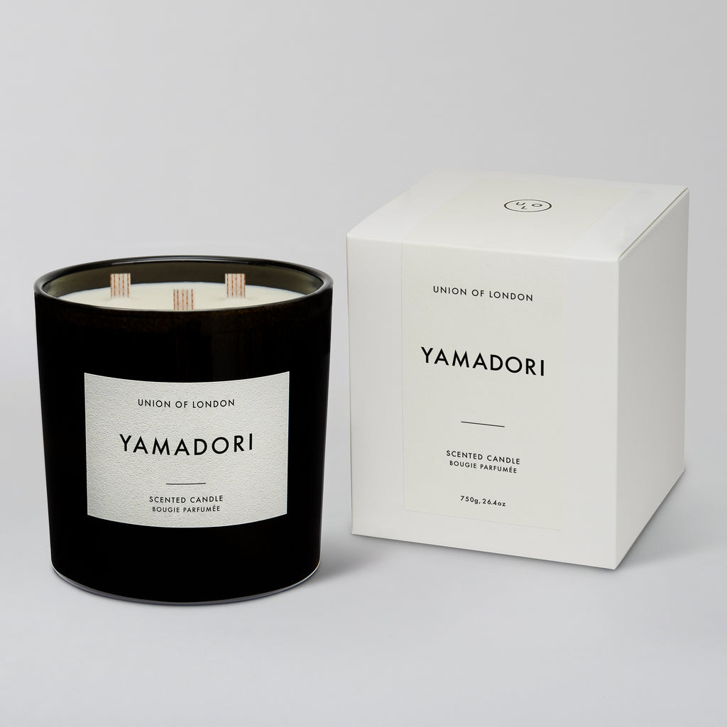 We are so delighted to be stocking Union of London's gorgeous candles. The Yamadori candle transports you to the Orient. With a luxurious combination of orchid and spice this wonderful scent has top notes of jasmine, gardenia, mandarin and tuberose and base notes of vetiver, patchouli, sandalwood, amber, chocolate and vanilla. This is a quiet luxury scent - rich yet soothing. 