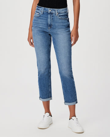 Our favourite relaxed boyfriend jean from Paige is back and this time she is in the perfect wash for this transitional period and also has a slightly higher rise. With a little bit of distressing and a slim cut this has the look of authentic denim with the bonus of an incredibly comfortable stretchy fit.