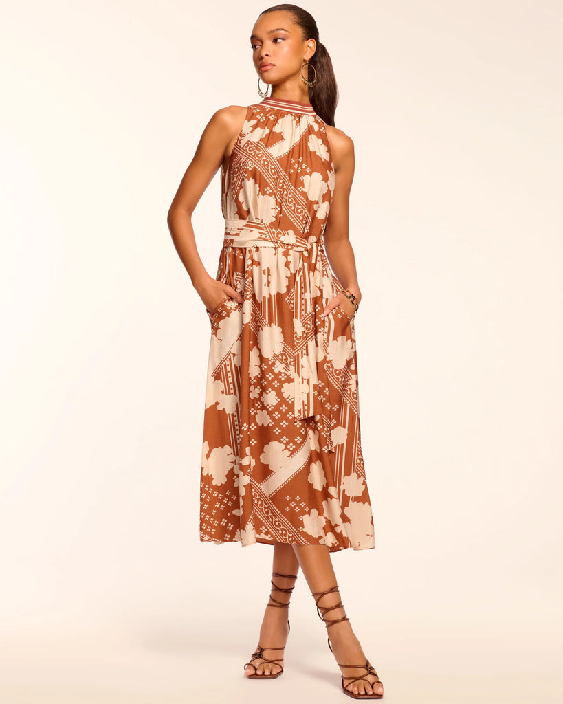 Say hello to Alana.&nbsp; From uber cool New York brand Ramy Brook this dress features a flattering high neck silhouette, a fitted bodice, a relaxed skirt and a self tie.&nbsp; Just perfect for those days when you want to look super feminine yet effortless.&nbsp;