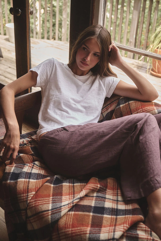Sometimes only the perfect white tee will do!&nbsp; The Marie Tee from Velvet by Graham &amp; Spencer is crafted from their signature super soft cotton club and features a relaxed boxy fit, a crew neckline and short sleeves - both comfortable and flattering!