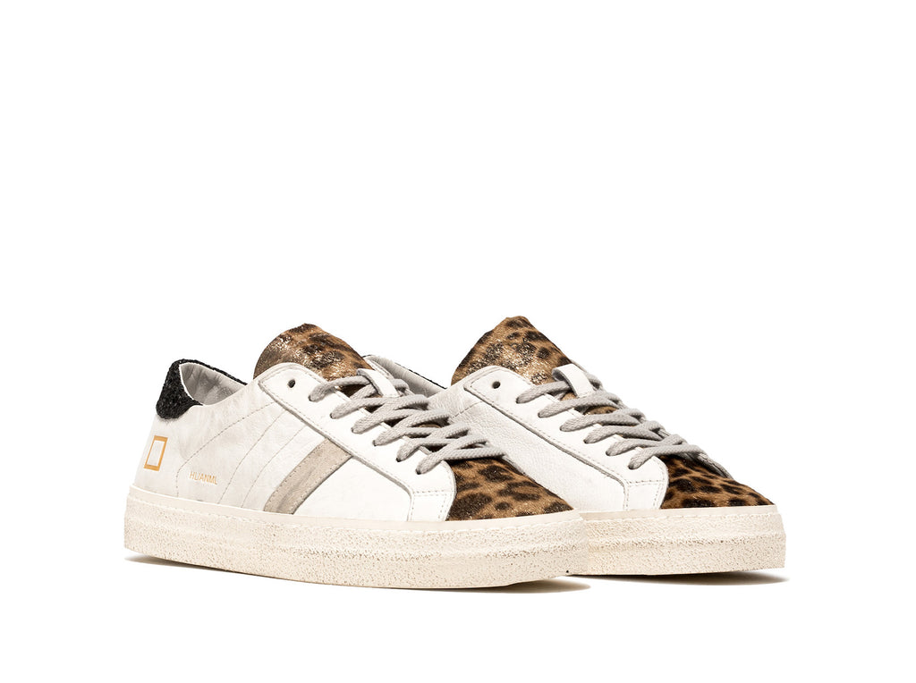 Can we ever have enough trainers!  Here is their classic High Low Vintage style in an easy to wear white and black with the perfect amount of animal print.  Crafted from white leather this is a sleek style that will freshen up your trainer collection.  Perfect with dresses, denim and skirts you will be living in these and loving them.