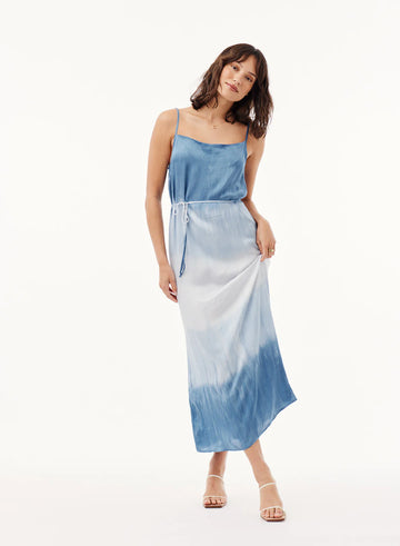 This stunning cowl neck maxi dress from Bella Dahl is the ideal vacation dress. Pair it with flat sandals for a beach walk or elevate it with heels and clutch for a nice dinner. Either way you will love the versatility of this dress!  This is a hand made tie-dye garment, each piece is unique. 