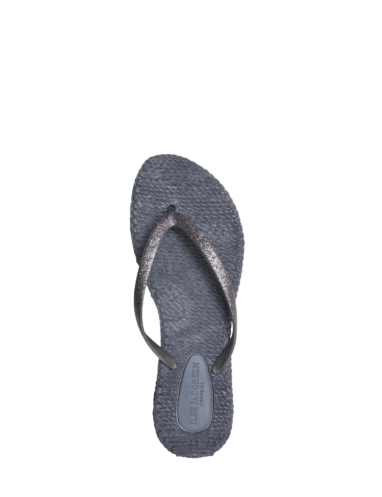 We are delighted to be stocking these flip flops by Danish brand Ilse Jacobsen.  They are made with air rubber and the patterned insole gives a gentle massaging effect, making them extremely comfortable.  They feature a glitter thong strap and are also available in Atmosphere and Misty Rose.  We think you will want them in all three colours!   