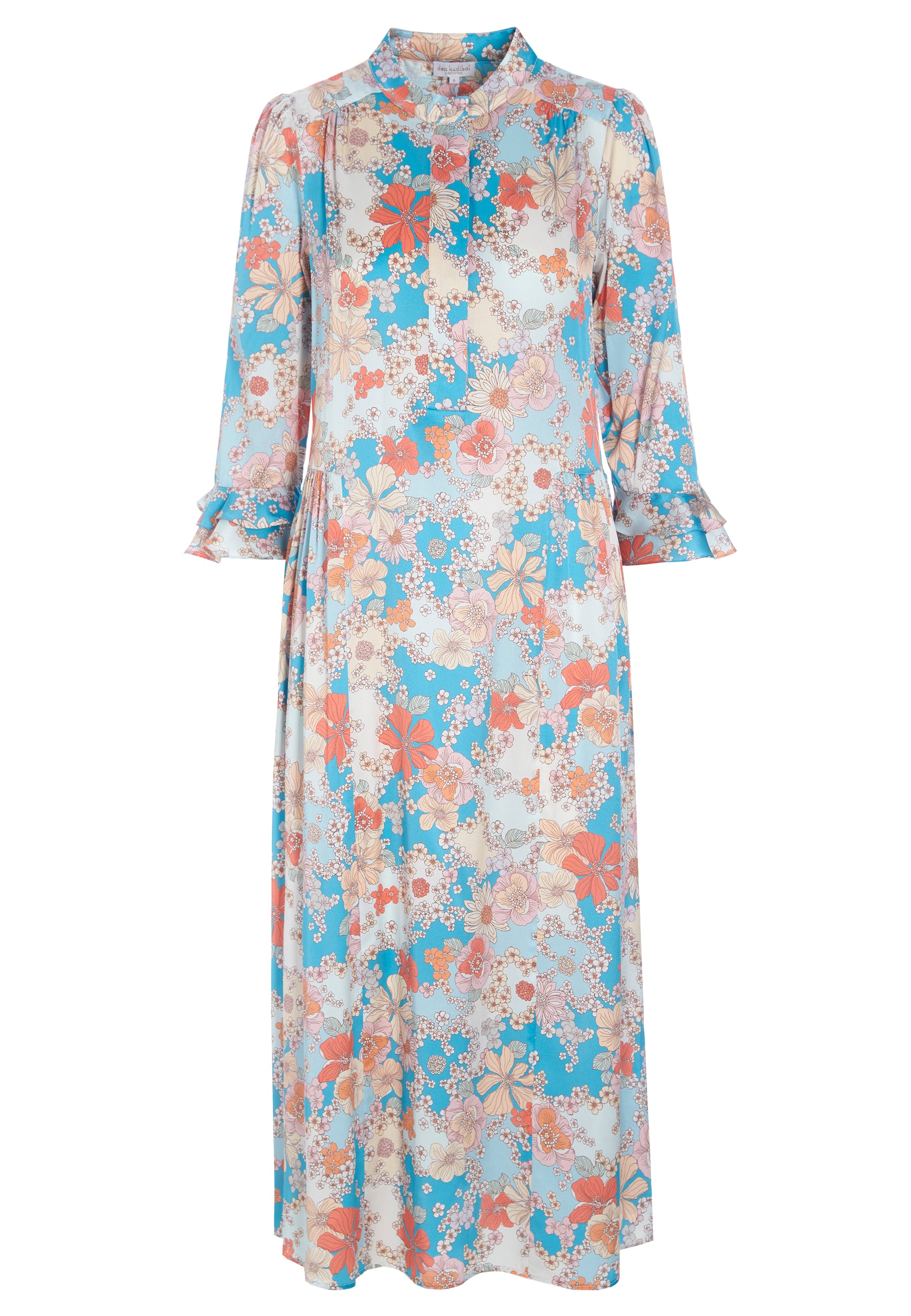 floral backless maxi dress Draped Cut Out Backless Floral Maxi Dress, Blue / XS