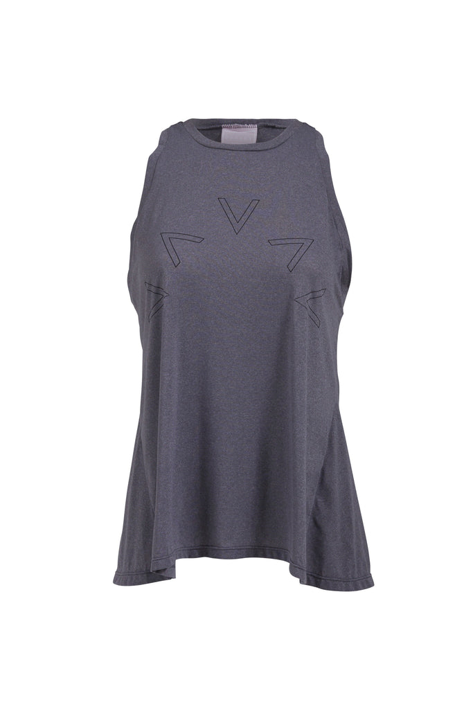 Varley Flora Vest in grey and black activewear