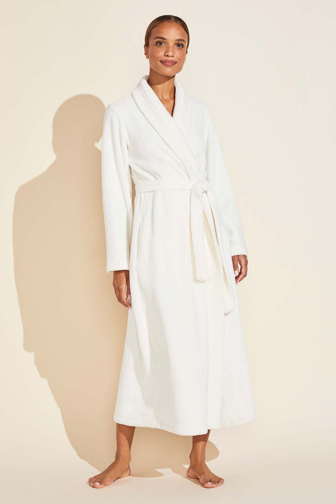 Cozier than a hotel robe, this Chalet Plush Robe from Eberjey is a must-have for cool nights and trips to the hot tub. The plush fabric was made from nearly 80 recycled plastic bottles, so it’s soft on your skin and gentle on the planet. The elegant wrap transforms your daily routine into a relaxing ritual – just layer it over your favourite Eberjey pyjamas, loungewear, or lingerie.
