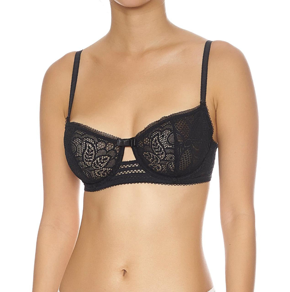 The Arpege underwire bra is refined and elegant - a must have in your lingerie drawer!  Designed to give exceptional lift, this sexy demi-cut bra features a satin bow detail at the bust centre, adjustable shoulder straps and is crafted from stretch floral lace.  Pair with the matching knickers for a put together look.