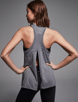 Varley Flora Vest in grey and black activewear