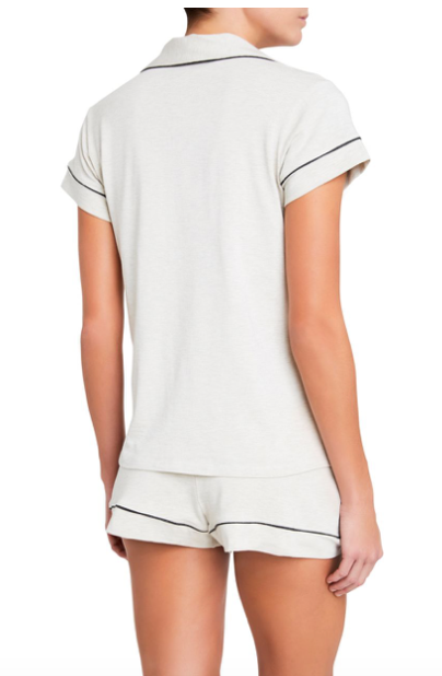 Sometimes you want to feel comfy and cuddly, but don't you ALWAYS want to feel gorgeous and irresistible? Enter Gisele, a collection of loungewear and sleepwear that provides the best of both worlds in caress-worthy fabrics and simple-yet-sexy designs. The Gisele Shortie PJ borrows its style from our oh, so popular long sleeve version.