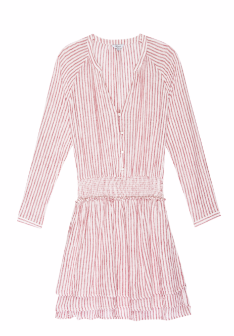 Rails have done it again.  Say hello to Jasmine.  This pretty feminine mini crafted from lightweight linen and featuring a flirty double layered tiered skirt is as easy as you can get for Summer dressing.  And it couldn't be more comfortable with an elasticated waist.  No thought required - just slip it on and go.    