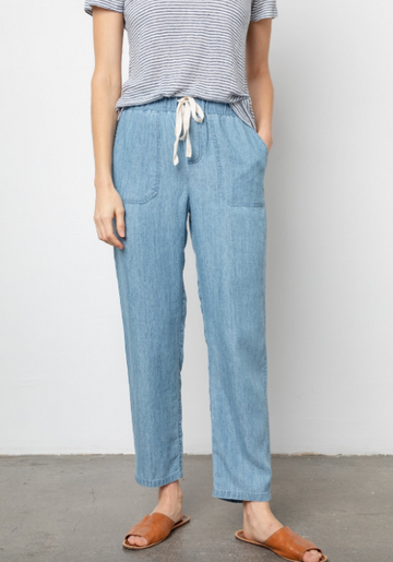 You're welcome!  We've found your new favourite alternative to denim.  From our favourite Californian brand Rails comes this easy to wear relaxed trouser.  With a drawstring waist, front and back pockets (we ladies like pockets too!) and a slightly tapered leg these are a throw on and go option which still keep you looking stylish.