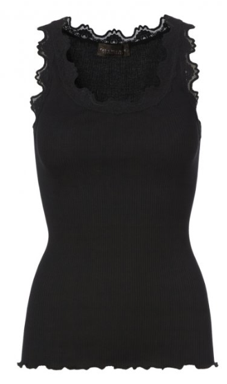 This fab Iconic Silk/Cotton Vest from Rosemunde, features a slim fit, lace at the neckline and no side seams. This is the perfect layering piece for all your winter jumpers and cardigans. Also available in other colours in store.