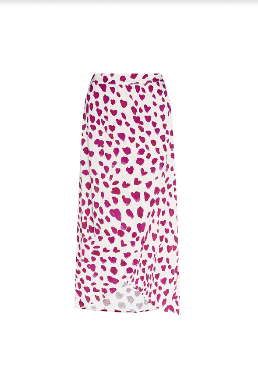 The beautiful Cora Skirt from Fabienne Chapot is an easy addition to your wardrobe.  Shown here in a pretty pink leopard  print this pairs perfectly with a tee, sweatshirt or jumper.  Can easily be dressed up or down and feels lovely against your skin.